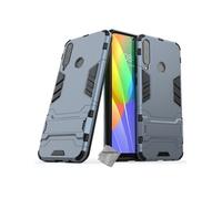 Housse etui coque rigide anti choc pour Huawei Y6p + film ecran - BLEU FONCE -
