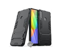Housse etui coque rigide anti choc pour Huawei Y6p + film ecran - NOIR -