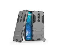 Housse etui coque rigide anti choc pour Nokia 7.1 (2018) + verre trempe - GRIS -