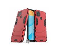 Housse etui coque rigide anti choc pour Oppo A15 + film ecran - ROUGE -