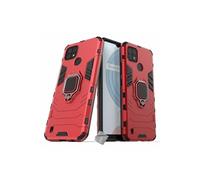 Housse etui coque rigide anti choc pour Realme C21 + verre trempe - ROUGE -