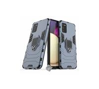 Housse etui coque rigide anti choc pour Samsung Galaxy A03s + film ecran - BLEU FONCE -