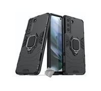 Housse etui coque rigide anti choc pour Samsung Galaxy S21 FE 5G + film ecran - NOIR -