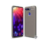 Housse etui coque silicone gel carbone pour Huawei Honor View 20 + film ecran - GRIS -