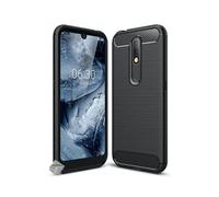 Housse etui coque silicone gel carbone pour Nokia 4.2 + film ecran - NOIR -