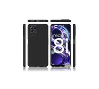Housse etui coque silicone gel fine pour Realme 8i / Narzo 50 4G + film ecran - NOIR -