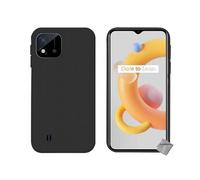 Housse etui coque silicone gel fine pour Realme C11 2021 + film ecran - NOIR -