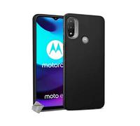 Housse etui coque silicone gel Motorola Moto E20 / E30 / E40 + verre trempe NOIR -