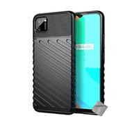 Housse etui coque silicone gel thunder pour Realme C11 2021 + verre trempe - NOIR -
