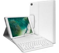 Housse Étui de Protection Blanc avec Clavier Bluetooth Azerty Français pour Apple iPad 9.7 Pouces