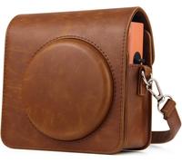 Housse Étui de Protection Compatible avec FUJIFILM Instax Square SQ1 Appareil Photo Instantané,Protection rétro Sac de Caméra en Faux Cuir Pochette Voyage Caméra avec Bandoulière Amovible
