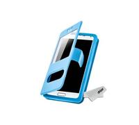 Housse Etui Fenêtre Universel pour Smartphone 5.3 5.5 pouces - Turquoise