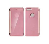 Housse Etui Folio Miroir Rose iPhone 7 Plus / iPhone 8 Plus Clapet translucide
