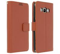 Housse Etui Folio Portefeuille Marron Samsung Galaxy J5 2016 - Fonction Support