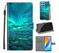 Housse Étui pour Honor 70 Lite / X8 5G / X6 5G, Beau PU Cuir et TPU Doux Belle Motif Portefeuille Magnétique Support Dragonne -V16
