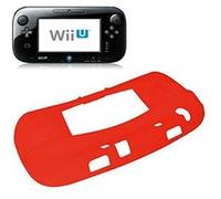 Housse étui protection silicone pour Nintendo Wii U - Anti choc / rayures - Rouge