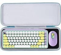 Housse Étui Rigide Portable pour Logitech Pop Icon Cambo/Pop Keys Clavier Mécanique sans Fil Bluetooth et la Souris Logitech,Rouge(Étui Uniquement)