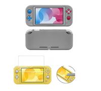 Housse étui silicone de protection pour console Nintendo Switch Lite - Gris + Protection écran en verre trempé - Straße Game