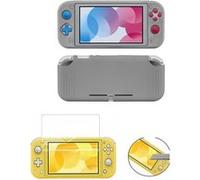 Housse étui silicone de protection pour console Nintendo Switch Lite - Gris + Protection écran en verre trempé Gri