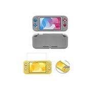 Housse étui silicone de protection pour console Nintendo Switch Lite - Gris + Protection écran en verre trempé