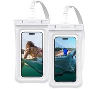 Spigen Aqua Shield A610 - Étui de protection étanche pour téléphone portable - floating - polyuréthanne thermoplastique (TPU), polychlorure de vinyle (PVC) - blanc - 6.9" (pack de 2) G