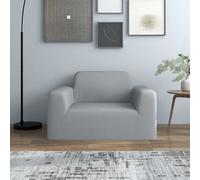 vidaXL Housse extensible pour canapé 2 places Jersey polyester Gris