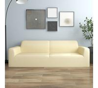 vidaXL Housse extensible de canapé Crème Jersey de polyester 332944