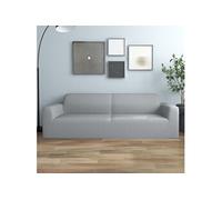 vidaXL Housse extensible de canapé 2 places Jersey de polyester Gris 332942