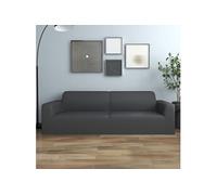 vidaXL Housse extensible de canapé 3 places Jersey polyester Anthracite
