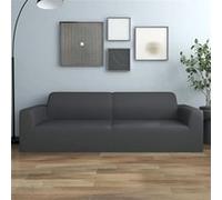 vidaXL Housse extensible de canapé 3 places Jersey polyester Anthracite