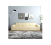 vidaXL Housse extensible de canapé 4 places Jersey polyester Crème 332947