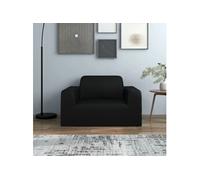 vidaXL Housse extensible de Canapé Noir Jersey de polyester