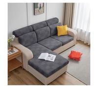 Housse Extensible en Velours Doux pour canapé 1 à 4 Places pour Les canapés d'angle ou en L Protection Meubles(Style 5,2 Seater(90-120cm))