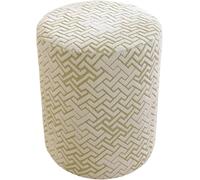 Housse Extensible Jacquard pour Petit Pouf Rond, Housse Antidérapante pour Tabouret, Protège-poussière pour Repose-Pieds, Utilisable Chambre Et Salon(StyleE,30x30cm/12x12in)