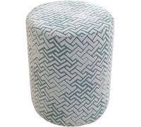 Housse Extensible Jacquard pour Petit Pouf Rond, Housse Antidérapante pour Tabouret, Protège-poussière pour Repose-Pieds, Utilisable Chambre Et Salon(StyleC,30x30cm/12x12in)