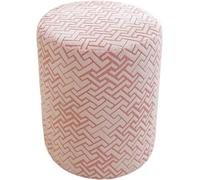 Housse Extensible Jacquard pour Petit Pouf Rond, Housse Antidérapante pour Tabouret, Protège-poussière pour Repose-Pieds, Utilisable Chambre Et Salon(StyleF,30x30cm/12x12in)