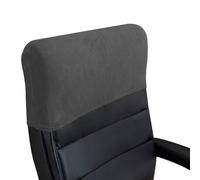 Housse extensible pour appui-tête de chaise de bureau - Protecteur de dossier élastique minimaliste épais et doux de couleur unie pour chaise d'ordinateur de bureau à dossier haut, travail quotidien