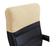 Housse extensible pour appui-tête de chaise de bureau - Protection de dossier élastique minimaliste, épaisse, douce de couleur unie pour bureau, patron, chaise d'ordinateur, travail quotidien (velours