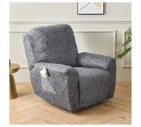 Housse Extensible pour Fauteuil Inclinable, Protection De Fauteuil pour Fauteuil Inclinable Housse De Fauteuil Inclinable 4 PièCes Housse Extensible avec Poche Housse pour Fauteuil TV(Color:K)