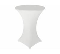 Housse extensible pour table haute mange-debout - coloris blanc Infactory
