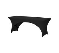 Housse extensible pour table rectangulaire - arqué - noir