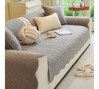 Housse Extensible réversible matelassée pour canapé, résistante à l'eau et aux Animaux domestiques, avec Sangles élastiques, Lavable, Noire 90 x 180 c