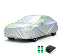Housse extérieur compatibles avec Alfa Romeo Giulia (2016-2022) | 4643x1874x1438 mm Bords réfléchissants imperméables Toutes Saisons Protection Anti-UV poussière, Vent, Neige