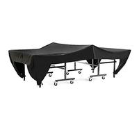 Housse Extérieure Imperméable pour Table de Pong et Chaises Anti Poussière Protection Solaire 280x153x73cm Noire