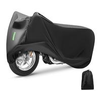 Housse Extérieure pour Moto XXXL en Polyester Soie Noir | Protection Complète, Bandes Réfléchissantes, Sangles Réglables, Usage Pluie et Stationnement Garage