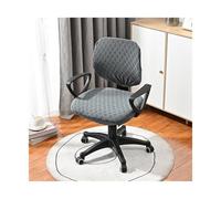 Housse Fauteuil Bureau 2pcs/Set Diamond Shaped Elastic Split Chair Cover, Dust-Proof Decorative Protection for Office(Dark Grey)