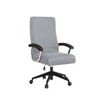Housse Fauteuil Bureau Stretch Spandex Office Chair Covers Anti-Dirty Computer Seat Cover Removable Slipcovers(Light Grey,L)