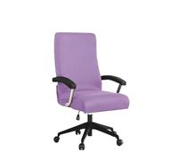 Housse Fauteuil Bureau Stretch Spandex Office Chair Covers Anti-Dirty Computer Seat Cover Removable Slipcovers(Light Purple,L)