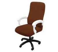 Housse Fauteuil Bureau Thickened Computer Office Chair Covers Dustproof Pet Scratch Resistant Retractable Office Chair Cover(Light Brown,M)