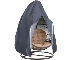 Housse Fauteuil Oeuf Suspendu, Housse Protection Imperméable Chaise Suspendues Extérieur Meubles Jardin, Pour Balancelle Jardin Extérieur Fauteuil Oeuf Fauteuil Suspendu (115x190cm 190D,Grey)